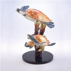 Sea Turtle Pair Bronze Sculpture