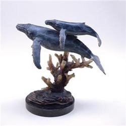 Humpback Whales Bronze Sculpture