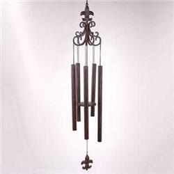 Scroll Wind Chime with Fleur de Lis