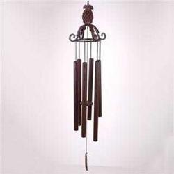 Leaf Scroll Wind Chime with Pineapple