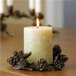 Pinecone Pillar Candleholder