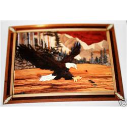 "THE FLYING EAGLE" - FRAMED -   WOOD CARVING  -  QUALITY