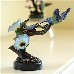 Hummingbird Family Bronze Sculpture