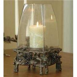 Pinecone Hurricane Candle Holder
