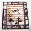 Image 1 : "HUMMING BIRD IN FLIGHT" -  FRAMED WOOD CARVING  -  QUALITY