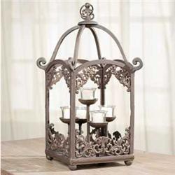 Leaf Scroll Lantern Votive Candle Holder