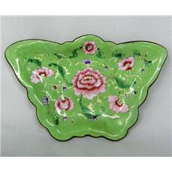 Chinese Enamel Butterfly Ring Tray