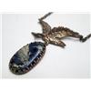 Image 2 : Estate Sterling Chain w/Eagle & Lapis Pendant