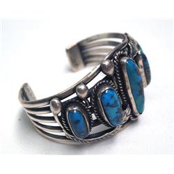 Navajo Sterling Silver Turquoise Bracelet
