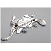 Image 4 : Navajo Silver Turquoise Lizard Pin by C. Lee