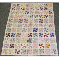 1900s Antique Pinwheel Quilt