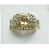Image 1 : 14Kt Gold Filigree Citrine Stone Ring Size 7.75