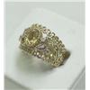 Image 3 : 14Kt Gold Filigree Citrine Stone Ring Size 7.75