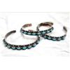 Image 2 : 3 Navajo Vintage Silver Turquoise Bracelets