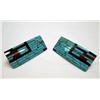 Image 2 : Santo Domingo Inlay Turquoise Pierced Earrings