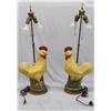 Image 1 : Pair 1930s Chicken Chalkware Lamps by Brach-Allen