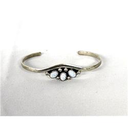 Navajo Silver Opal Bracelet