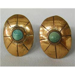 Southwestern Copper Screwback Earrings