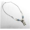 Image 1 : Navajo Silver Turquoise Necklace Hallmarked CY