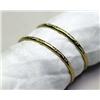 Image 2 : Navajo Vintage Gold Hoop Earrings Hallmarked HJG