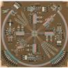 Image 2 : Navajo Whirling Log Sand Painting by J. Myerson