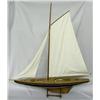 Image 1 : Wooden Yacht Model With 2 Sails