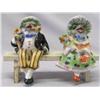 Image 1 : 2 Occupied Japan Porcelain Frogs On A Bench