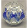 Image 1 : Blue & White Bubble Glass Paperweight
