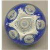 Image 2 : Blue & White Bubble Glass Paperweight