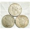 Image 1 : 3 Silver Peace Dollars EF
