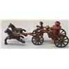 Image 2 : Antique Cast Iron Fire Engine Wagon