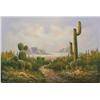 Image 1 : Original Desert Landscape Oil Painting by Taylor