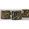 Image 3 : Vintage Brass Alphabet Stamp Set In Original Box