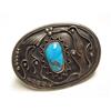 Image 1 : Navajo Silver & Turquoise Buckle by AB