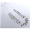 Image 1 : Navajo 3 Strand Heishi Multi Stone Bead Necklace
