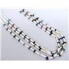 Image 2 : Navajo 3 Strand Heishi Multi Stone Bead Necklace