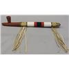 Image 1 : Beaded Clay Peace Pipe With Leather Trim