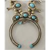 Image 2 : Navajo Silver Turquoise Squash Blossom Necklace