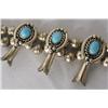 Image 3 : Navajo Silver Turquoise Squash Blossom Necklace