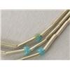 Image 2 : Navajo 5 Strand Liquid Silver Turquoise Necklace
