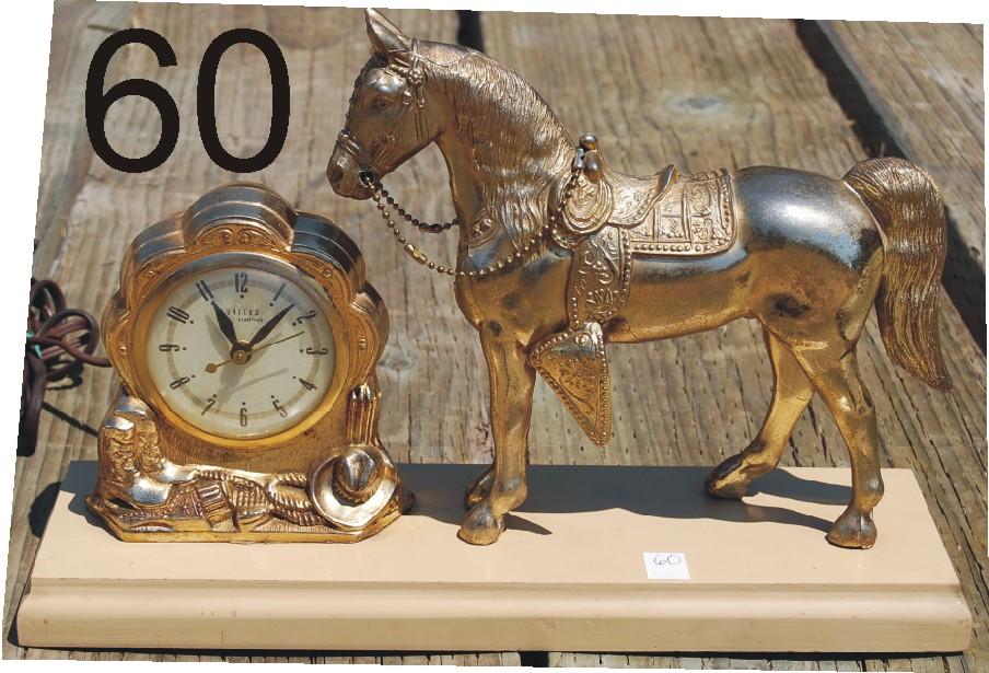 bronze horse clock