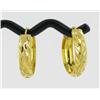 Image 1 : 1.5g 23k Gold Hoop Earrings 5/8" (JEW-1909)