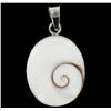 Image 1 : Sterling Shell Oval Pendant (JEW-1924)