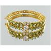 Image 1 : 90ctw Lab Dia/Emerald 22k Gold Vermeil Bracelet (JEW-2070)