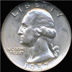 1957 GW 25c Silver Coin Graded GEM (COI-6835)