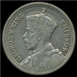1935 NZ 3 Pence George V Hi Grade EXTREMELY RARE (COI-6986)