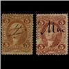Image 1 : 1860s US Revenue Stamp 5c Playing Card Pair (STM-1523)