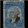 Image 1 : 1870s US Revenue Stamp 3c Rare Error (STM-1398)