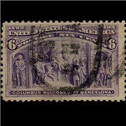 1892 US Colombian Exposition 6c Used Stamp (STM-1403)