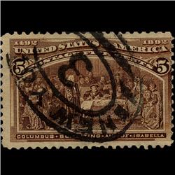 1892 US Colombian Exposition 5c Used Stamp (STM-1404)